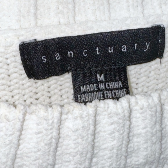 Sanctuary Black/White Stripe New Dream Stripe Sweater Oversized Knit Sz Medium - Picture 5 of 10